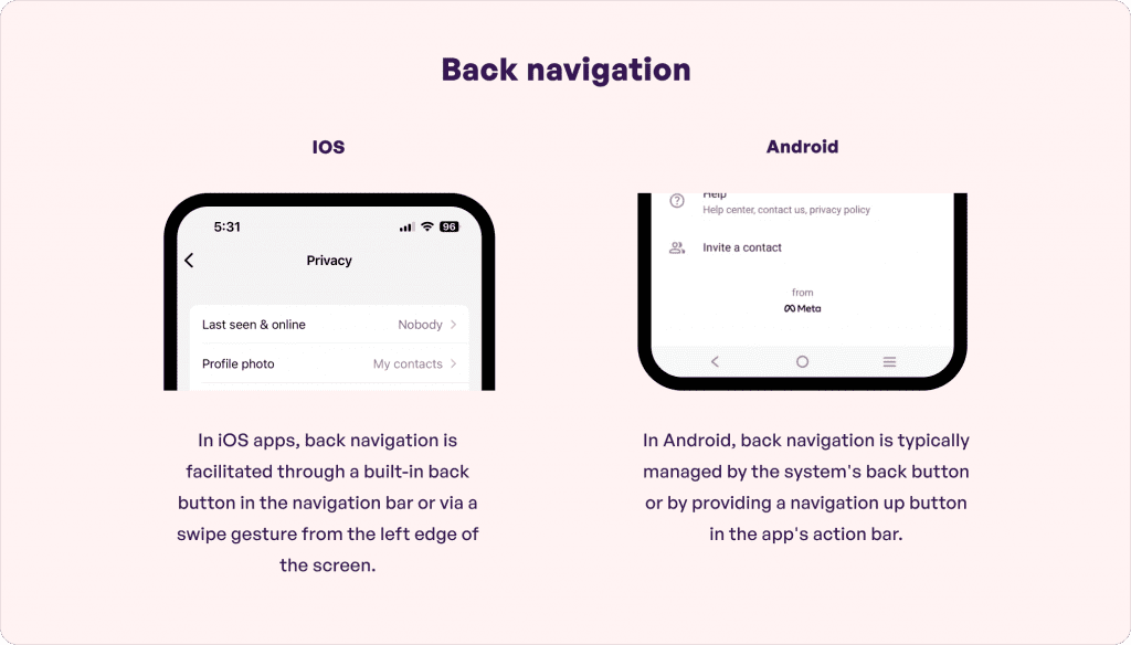 What is the difference between Android and iOS UI design?
